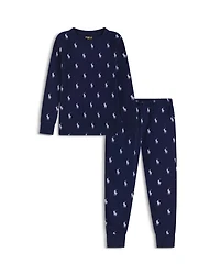 Boys' Woven Long Top and Joggers Sleepwear Set - Little Kid
