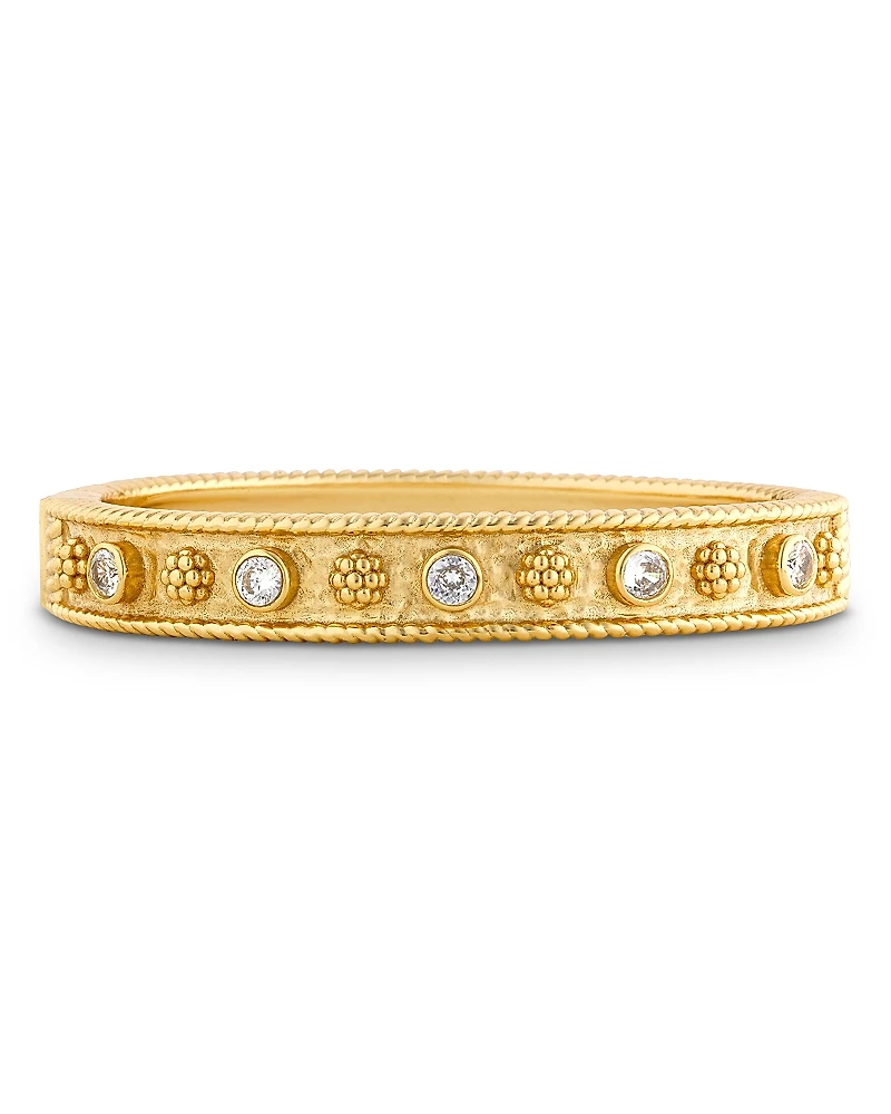 Capucine De Wulf Berry Gem Classic Cubic Zirconia & Gilded Berries Bangle Bracelet