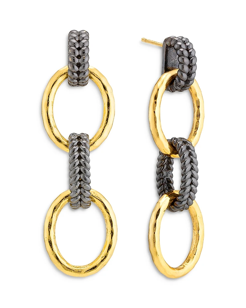 Capucine De Wulf Cleopatra Regal Double Link Drop Earrings
