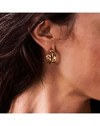 Cleopatra Textured Small Hoop Earrings