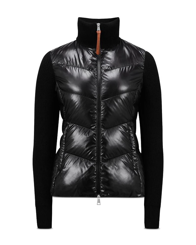 Padded Wool Puffer Cardigan