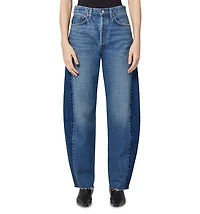 Luna High Rise Curved Taper Jeans Split