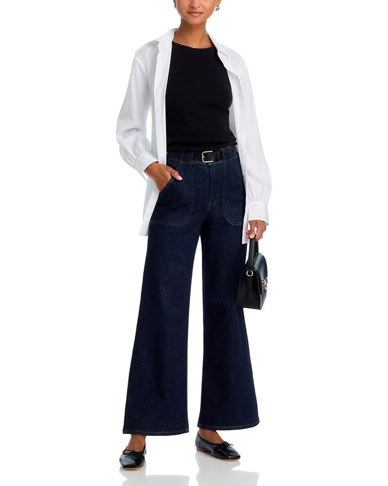 High Rise Modern Pocket Jeans Rinse
