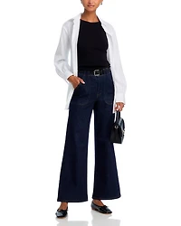 High Rise Modern Pocket Jeans Rinse
