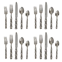 Juliska Bamboo 20 Piece Flatware Set, Polished