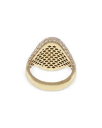 18K Yellow Gold Pavé Diamond Dome Statement Ring - Exclusive, Italy Campaign