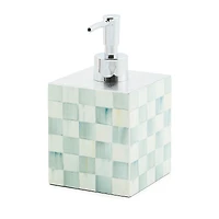Mackenzie-Childs Sterling Check Lacquer Soap Pump
