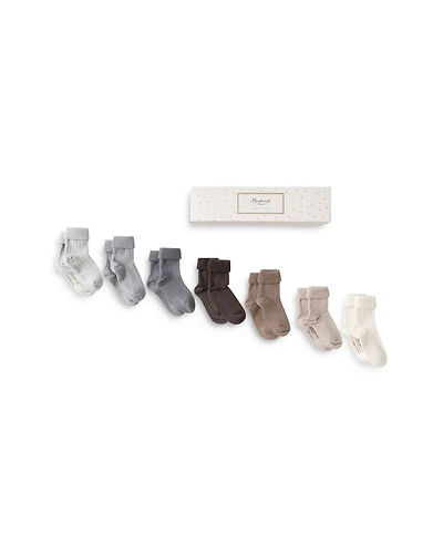 Unisex 7-Piece Cuffed Sock Set - Baby