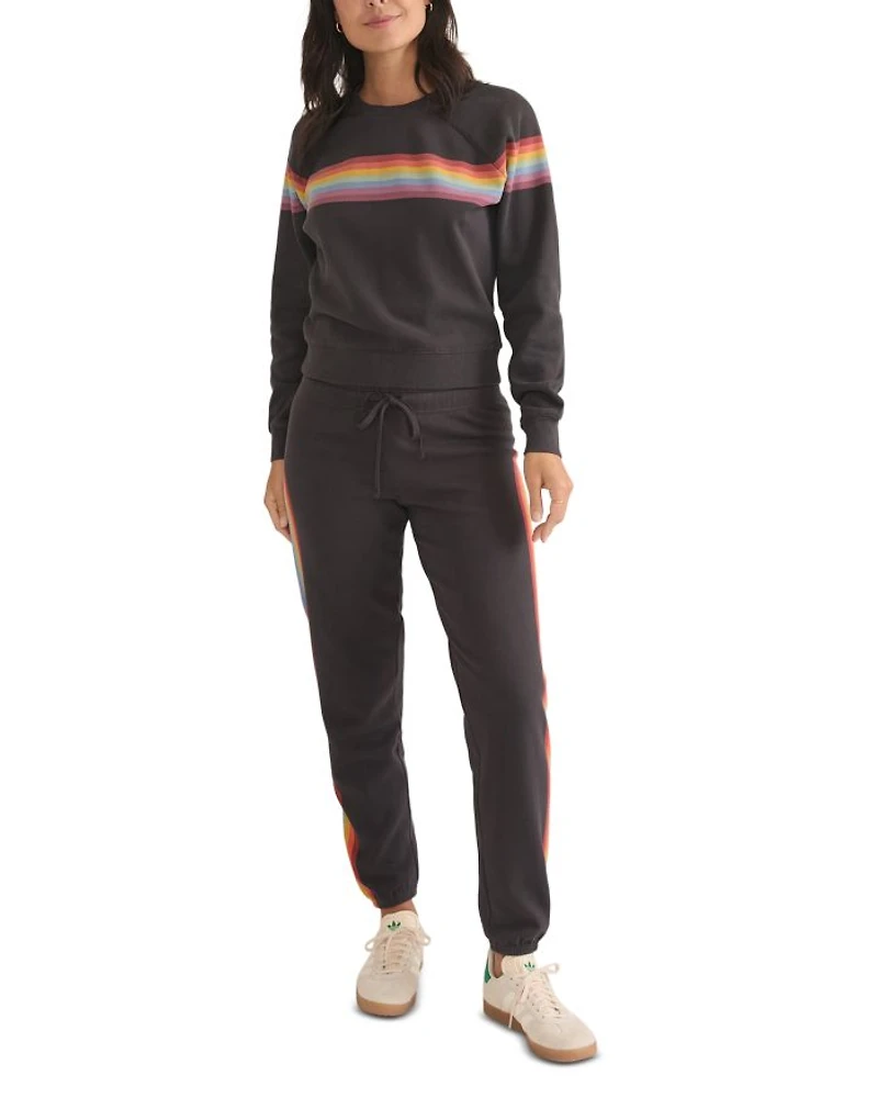 Anytime Rainbow Striped Sweatshirt