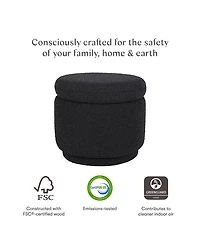Enoki Bouclé Storage Ottoman