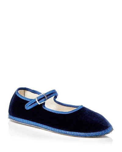 Women's Mary Jane Velvet Ballet Flats