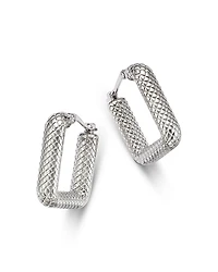 Bloomingdale's Fine Collection Textured Square Hoop Earrings