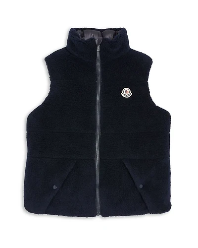 Moncler Boys' Colbricon Reversible Teddy Vest - Big Kid