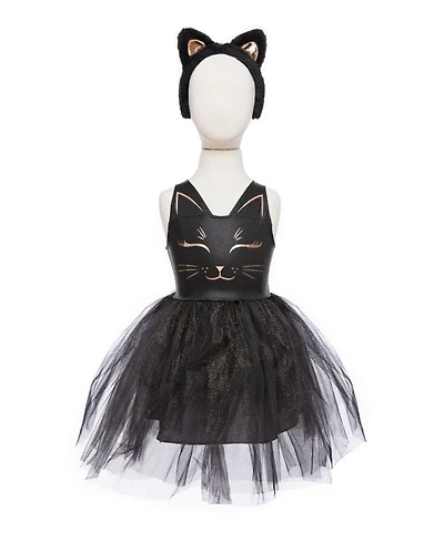 Black Cat Dress & Headpiece Costume - Ages 5-6 Years