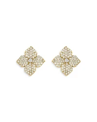 18K Yellow Gold Small Fiore Earrings with Diamonds, 1.47 tcw