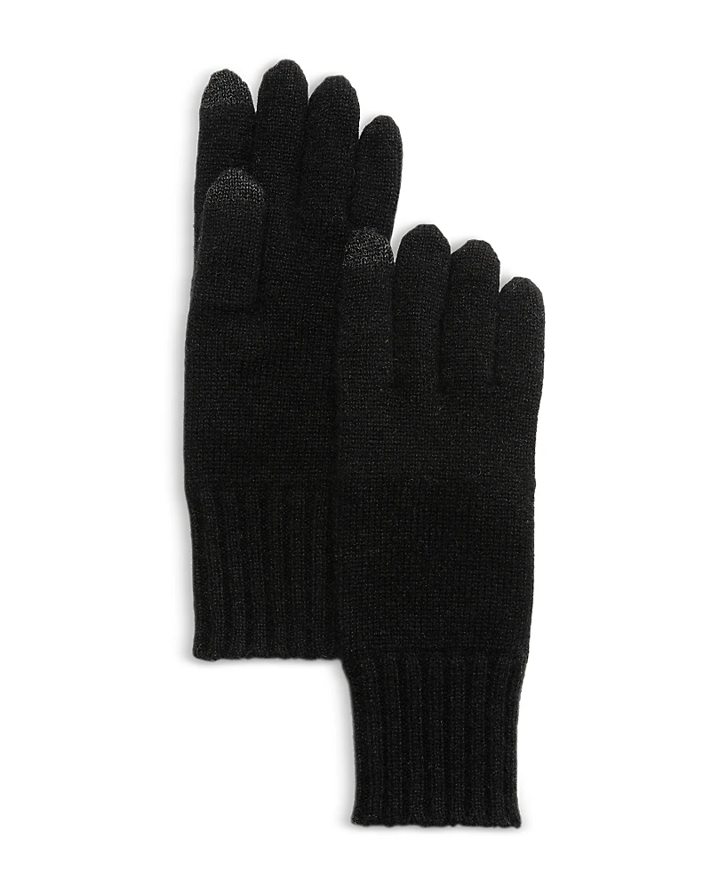 C by Bloomingdale's Cashmere Rib Tech Gloves - Exclusive