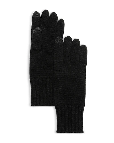 C by Bloomingdale's Cashmere Rib Tech Gloves - Exclusive