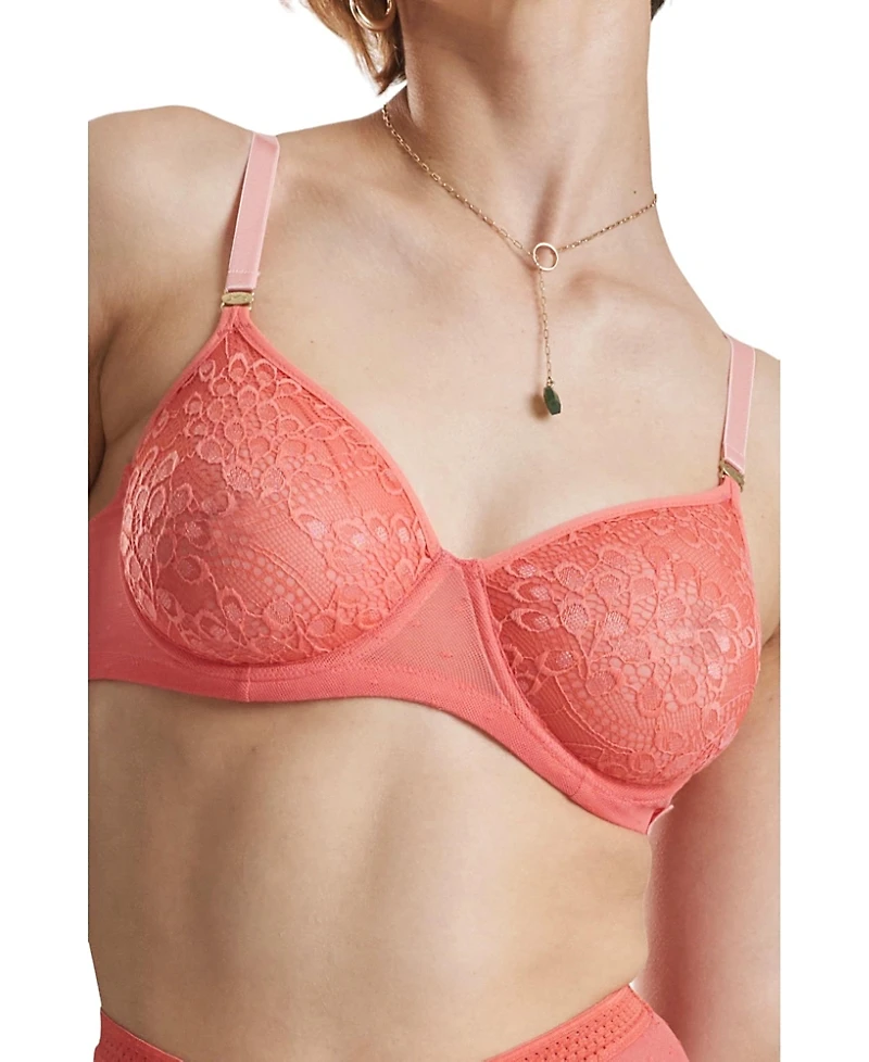 Peachaus Women's Betula Recycled-Tulle Underwired Balconette Bra