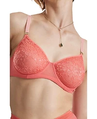 Peachaus Women's Betula Recycled-Tulle Underwired Balconette Bra
