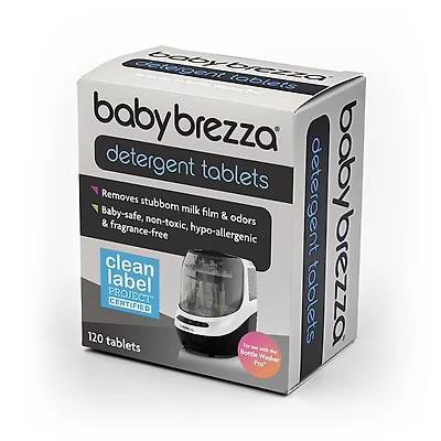 Baby Brezza Universal Detergent Soap Tablets for Bottle Washer Pro and All Brands of Bottle Washers, 120 Tablets