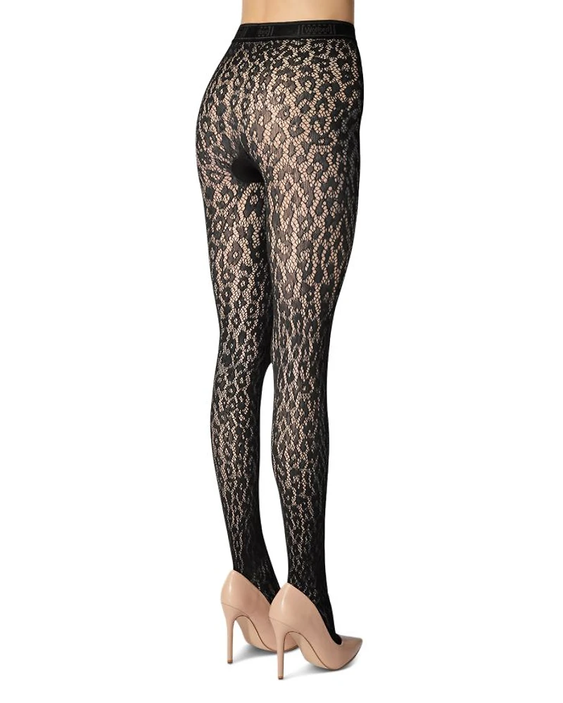 Leopard Lace Tights