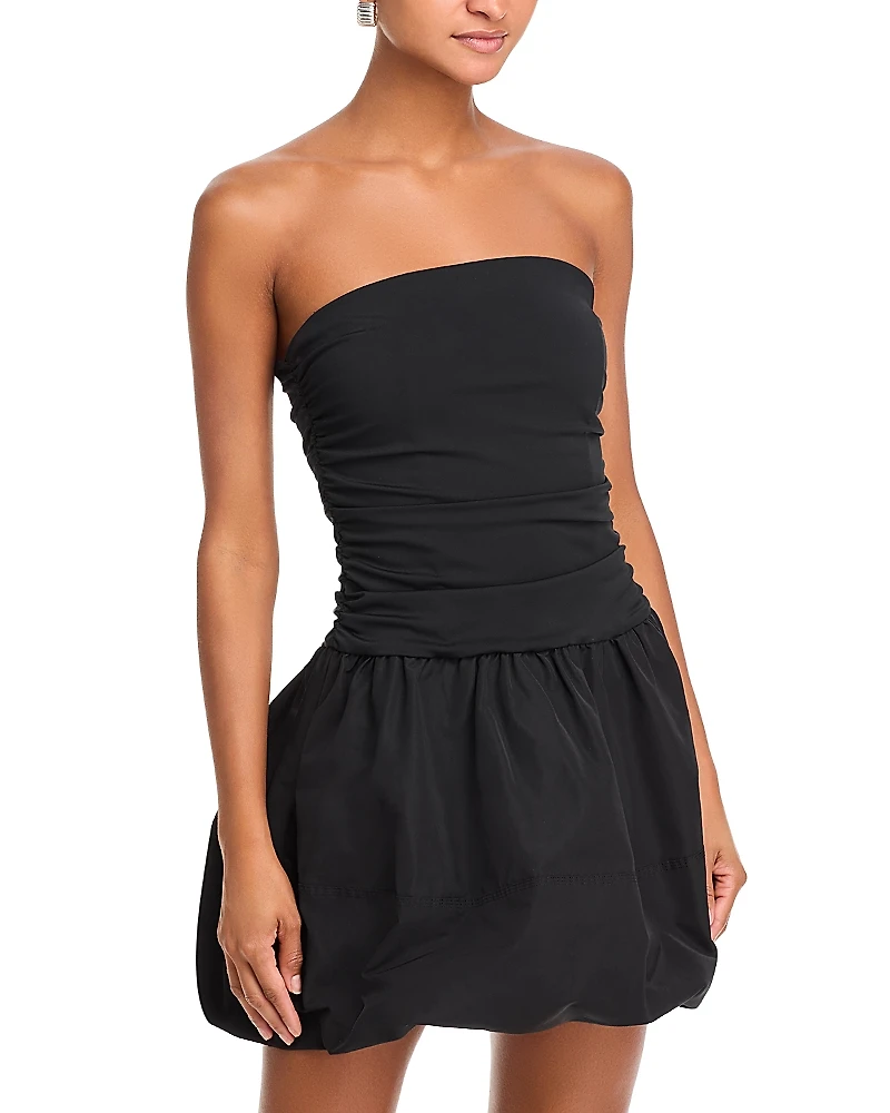 Steve Madden Amari Ruched Bubble Hem Mini Dress