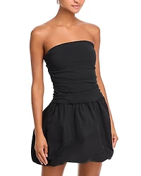 Steve Madden Amari Ruched Bubble Hem Mini Dress