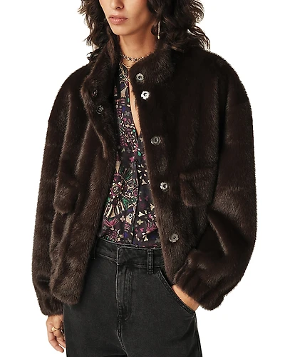 ba & sh Paros Faux Fur Coat