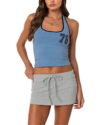 Edikted 76 Striped Halter Top