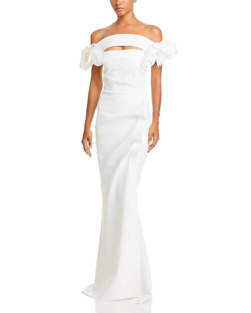 Chiara Boni La Petit Robe Gosiana Off-the-Shoulder Gown