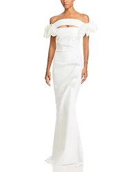 Chiara Boni La Petit Robe Gosiana Off-the-Shoulder Gown