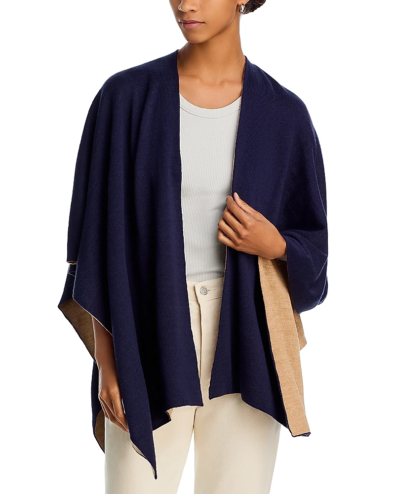 Aqua Reversible Knit Ruana - Exclusive