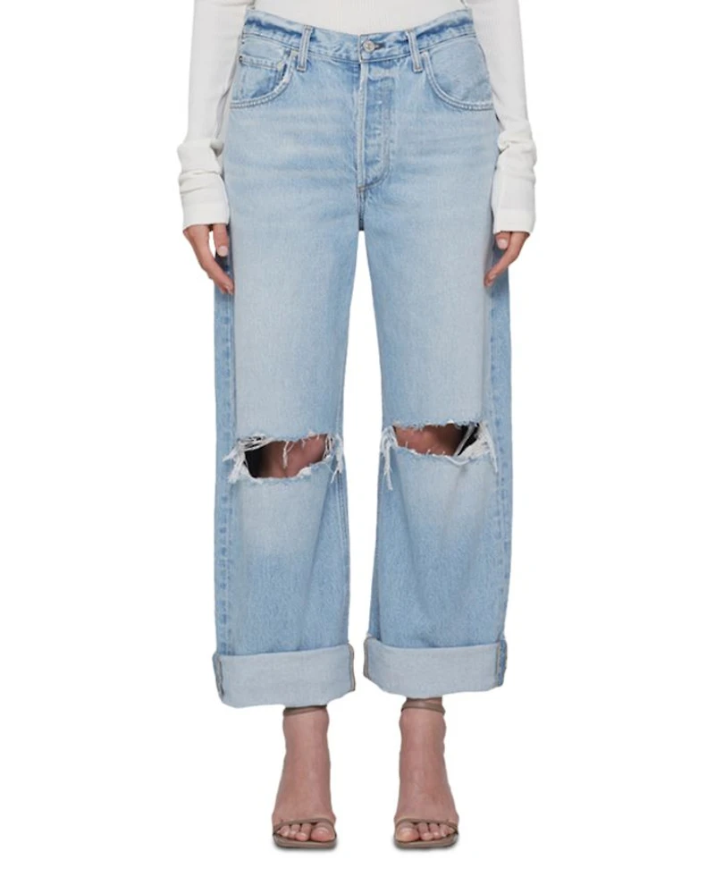 Ayla High Rise Baggy Cuffed Jeans
