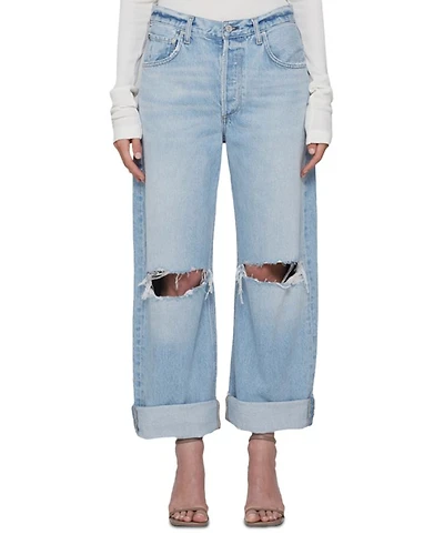 Ayla High Rise Baggy Cuffed Jeans
