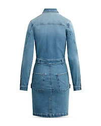 Reconstructed Denim Shirt Dress