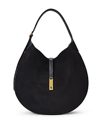 Polo ID Large Suede Shoulder Bag