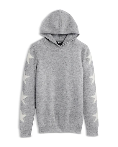 Aqua Girls' Cashmere Star Sleeve Hooded Sweater, Big Kid - Exclusive