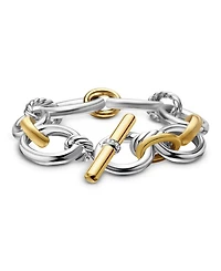 18K Yellow Gold & Sterling Silver DY Mercer Diamond Link Bracelet