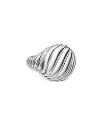 David Yurman Sterling Silver Sculpted Cable Pinky Ring
