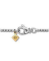 Box Chain Necklace with an Accent of 14K Gold, 1.7mm