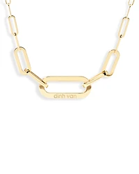 Dinh Van 18K Yellow Gold Maillon Polished Logo Link Statement Necklace, 17.72