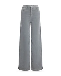 Velvet Wide Leg Jeans Grey