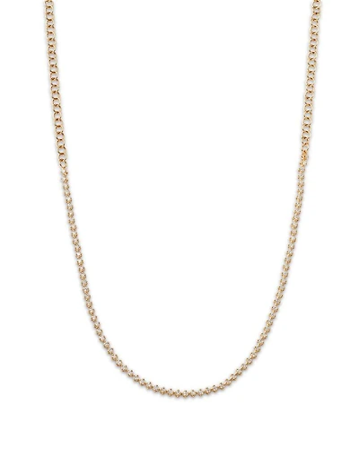 14K Yellow Gold Lab Grown Diamond Tennis Necklace, 16"