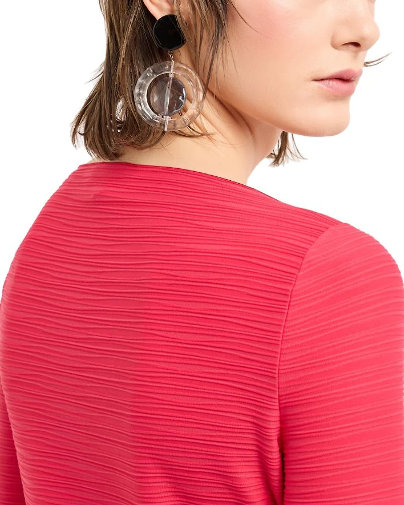 Stretch Jacquard Jersey Long Sleeve Top