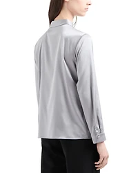 Button Up Shirt Stretch Silk