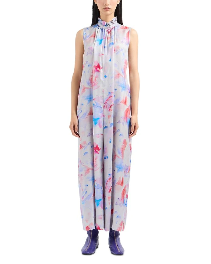 Watercolor Print Jumpsuit