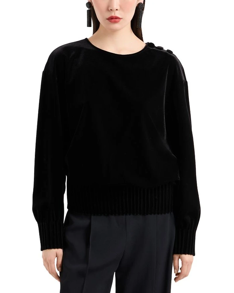 Chenille Pullover Sweatshirt