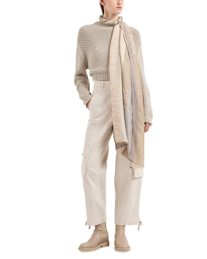Stretch Cotton Gabardine Trousers with Carpenter Pockets