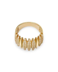 14K Yellow Gold Diamond Ring, 0.75 tcw