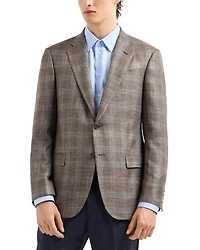 Plaid Single Breasted Blazer